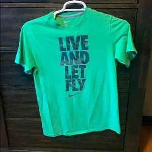 Plain Green T-Shirt/camouflage words